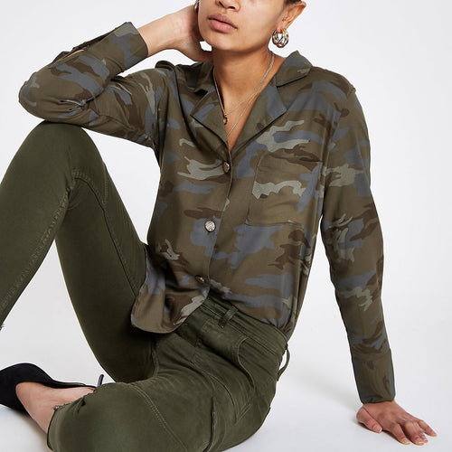 Green camo long sleeve shirt