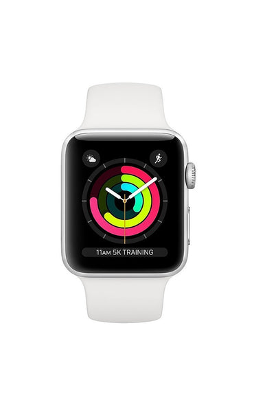 Apple - Apple Watch Series 3 with White Sport Band